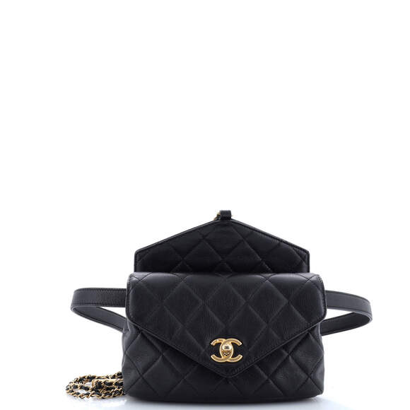 Chanel Carry With Chic Chain Flap Waist #185560C26B - Picture 1 of 8